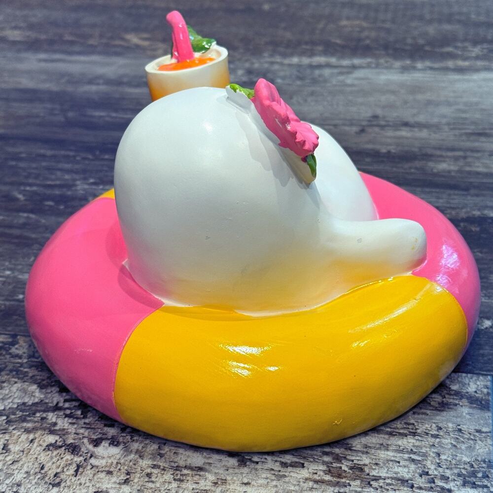 Summerween Halloween Ghost On Pool Float Drink Flower Figurine TikTok Viral NEW - Picture 5 of 10